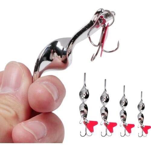 1pcs 10g 14g 21g 28g Rotating Metal Spinner Spoon Fishing Lure Hard Baits For Trout Pike Pesca Peche Treble Hook Tackle
