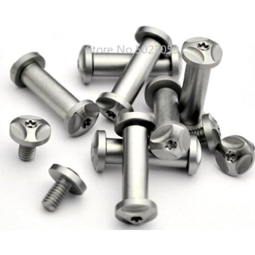 2Pairs Knife Handle Fastening Screws Rivets On The Lock Screws Rivets Shank Tool CNC Engraving Mill Handle Screw Rivets 5MM/6MM