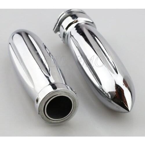 25mm chrome metal silver motocross handle bar scooter hand grips unviersal motorbike grip for harley style motorcycle handlebar