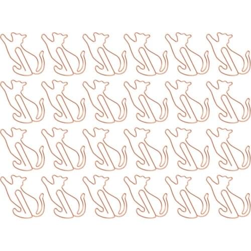 25pcs Golden Animal Shaped Paper Clips Creative Office Student Clips