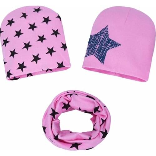 3pcs/set Baby Hat Scarf Set Cotton Knitted Baby Hats for Boys Toddler Hat Caps Beanie Baby Accessories Newborn Photography Props