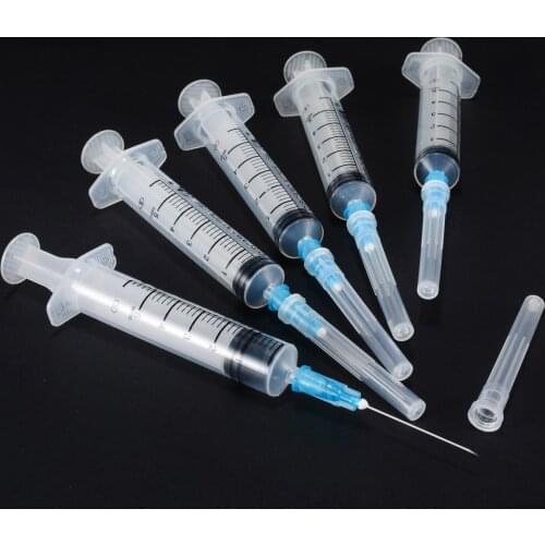 5 Set Glue Syringe 5ml Syringe Plastic Syringe With Sharp End Tip Needle And Storage Cap For Grease Soldering Paste