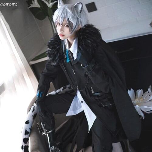 Anime! Arknights SilverAsh Guard RHODE ISLAND Game Gorgeous Handsome Cloak Uniform Cosplay Costume Halloween Party Suit For Men