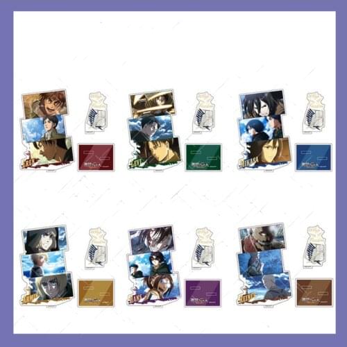 Anime Attack on Titan Eren Jaeger Rivaille Ackerman Erwin Smith Mikasa Ackerman Acrylic Stand Model Plate Desktop Toy