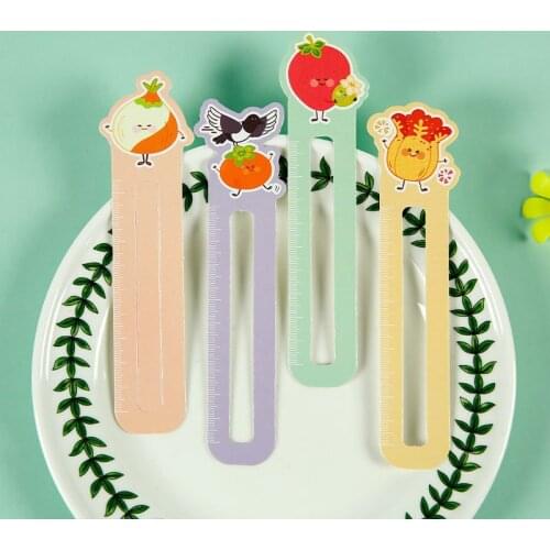 Paper Bookmarks Farm Food List Bookmark Books Clip Stationery Holder Special-shaped Scale Ruler Teacher Gift Office Supplies