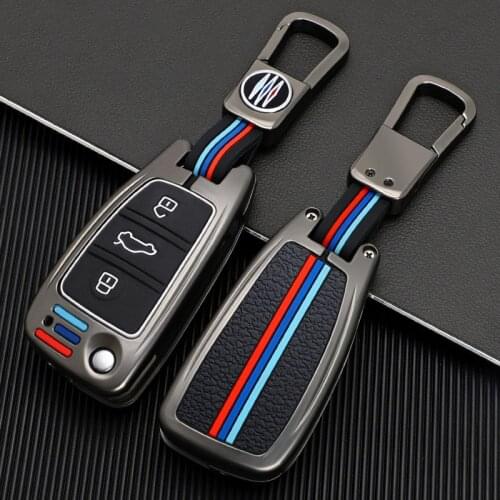 Galvanized Alloy Car Key Case Cover Protective Shell For Audi C6 R8 A1 A3 Q3 A4 A5 Q5 A6 S6 A7 B6 B7 B8 8P 8V 8L TT RS Slne
