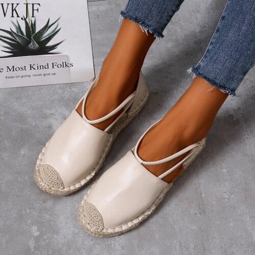 2021 New Style Woman Shoes Summer New Breathable Fisherman Womens Shoes, Espadrille Comfortable Womens Flat Shoes Plus Size
