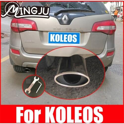 304 stainless steel tail throat Muffler noise reduction For 2009 to 2016 Renault koleos Car styling Accessiores