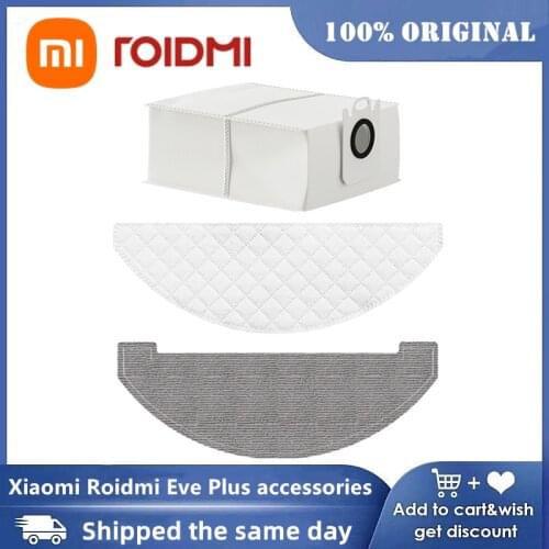 Original roidmi eve cleaning vacuum cleaner parts dust bag mop side brush rolling brush disposable mop combo package accessories