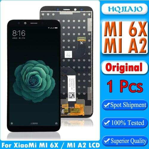 Original LCD For XiaoMi Mi A2 MIA2 LCD Display Screen Digitizer Assembly Replacement For XiaoMi 6X MIX6 LCD Display