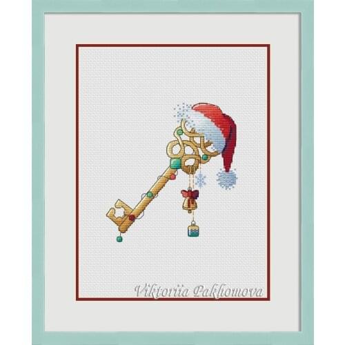 Santas Key 24-24 Counted Cross Stitch 11CT 14CT 18CT DIY Chinese Cross Stitch Kits Embroidery Needlework Sets