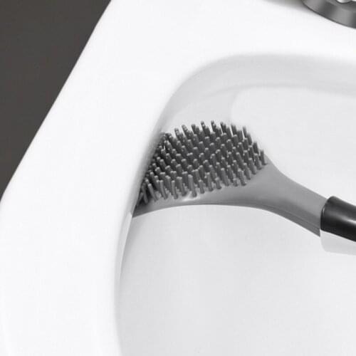 Silicone Toilet Brush Bathroom Wall-mounted Toilet Brush Punch-free Cleaning Brushes Household Bathroom Toilet Cleaning Tool