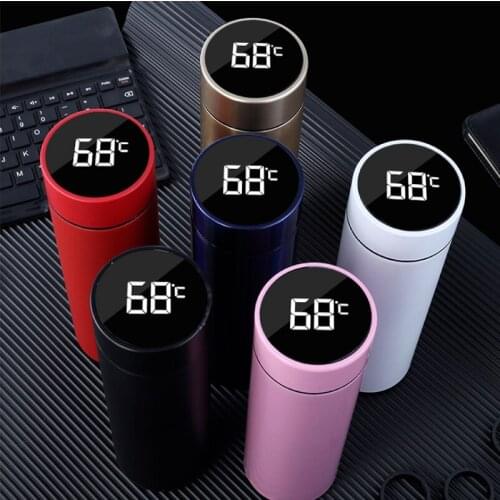 Smart Thermos Bottle 500ml Vacuum Flasks Led Digital Temperature Display Stainless Steel Insulation Mugs Intelligent Thermo cups