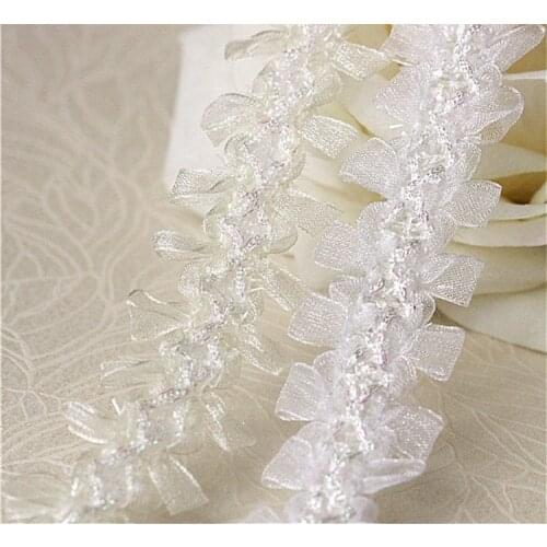 2.2cm wide 5meters/lot 11color Ribbon Gauze Yarn Knot Lace Ribbon Tape Curtain Patchwork Sewing Decoration Accessories X1038