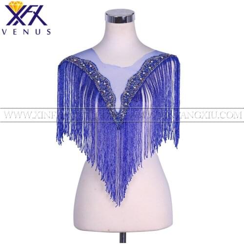 XFX VENUS 1Set beads Fringe patches bodice applique wedding dress decoration trimming for women clothing prom gowns