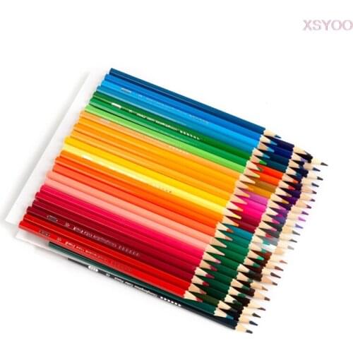 XSYOO 72Colors Pencil lapis de cor Artist Painting Colored Pencils for gift Sharpener sticker School Drawing Sketch Art Supplies