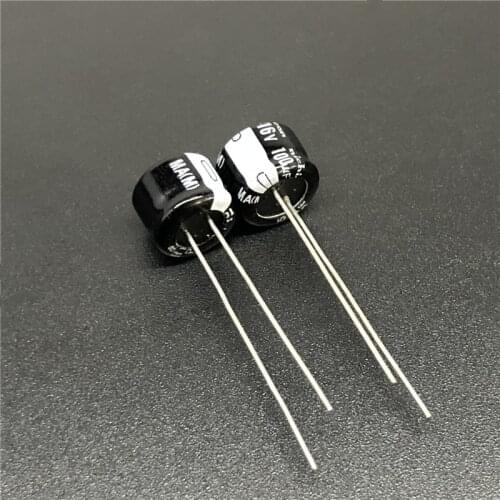 10Pcs/100Pcs 100uF 16V NICHICON MA series 8x5mm 16V100uF High Quality Low profile Aluminum Electrolytic Capacitor