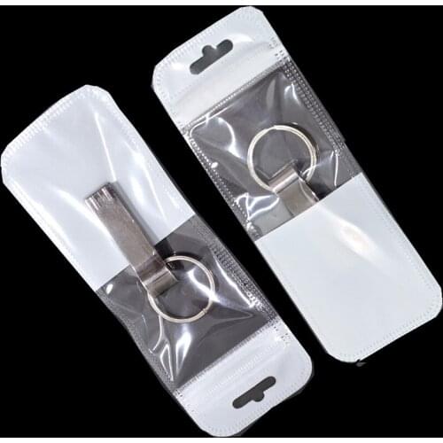 100Pcs Clear/White Plastic Zip Lock Packaging Bag with Hang Hole Hard Disk Data Line Grocery Zipper Packing Pouch Self Seal Bags