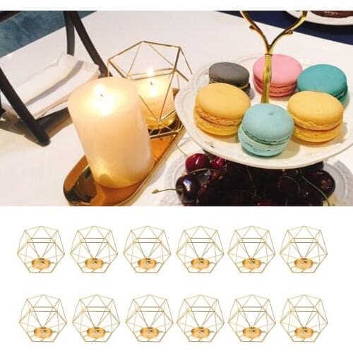 12Pack Retro Style Candle Holder Home Decoration Candlestick Wedding Mood Light Holder Case