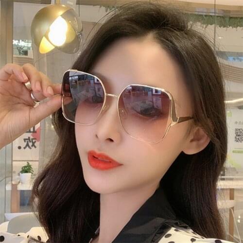 2021 Style Square Womens Sunglasses Fashion Online Celebrity Luxury Glasses Tide Big Box Sunglasses Vintage Lentes De Sol Mujer