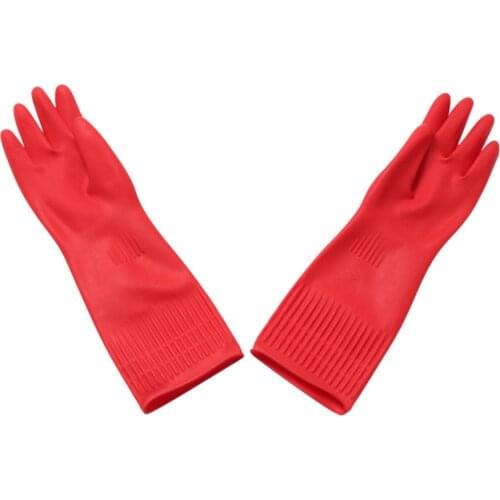 38/45cm Kitchen Clean Gloves Waterproof Long Sleeve Gloves Rubber Latex Gloves for Dishewashing CLH@8