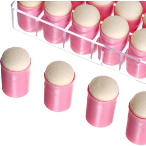 40 Pack of Finger Sponge Daubers with Storage Case for Painting Art Ink Crafts