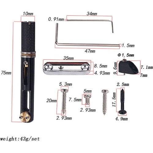 5 Strings Nickel Black Single Headless Bass Bridge Music Accessories