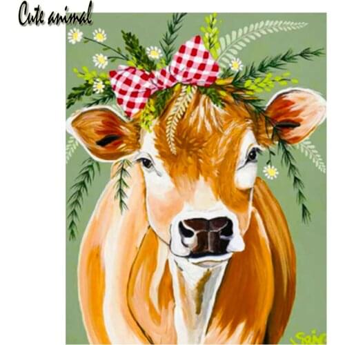 5D Diamond Painting Diy Diamond Embroidery Cow New Arrivals Farm Animal Cross Stitch Full Square Drill Diamond Mosaic Decor