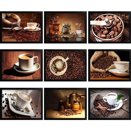 Coffee Bean Diamond Embroidery Sale Full Drill Diamond Mosaic Landscape Diamond Painting Square Rhinestones Art Home Decor