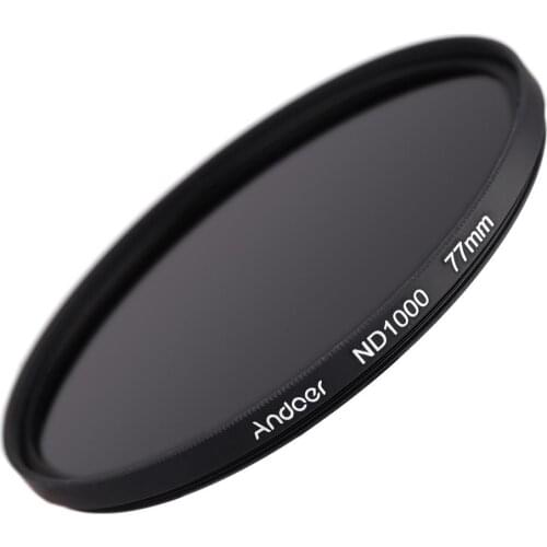 Andoer 77mm ND1000 10 Stop Fader Neutral Density Filter for Nikon Canon DSLR Camera