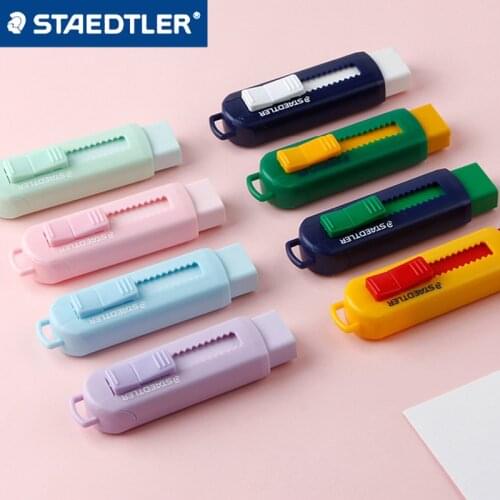 1pcs Staedtler 525 PS1 Non-toxic Eraser Automatic Retractable Push-pull Press Type Special Drawing for Primary School Students
