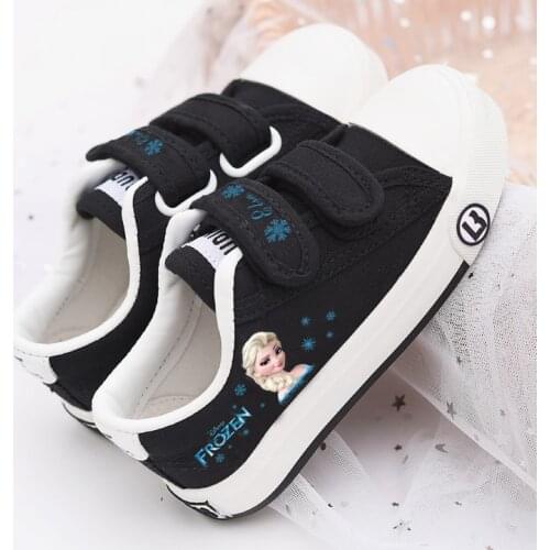 Disney princess Girls frozen canvas white shoes kids elsa anna Sport Sneakers princess cartoon beauty kids shoes for kids gift