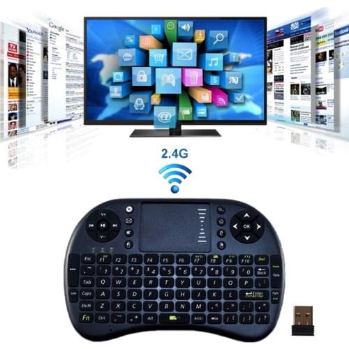 Arabic/German/French/Thai/English 2.4GHz Mini Wireless i8 Keyboard Touchpad AZERTY For Android TV Powered by AAA Battery