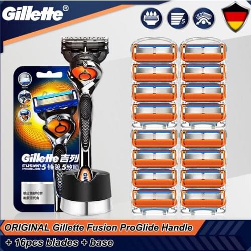 Gillette Fusion Proglide Razor For Men Machine For Shaving Blades 5 Layer Cassettes With Replacebale Blades With Base