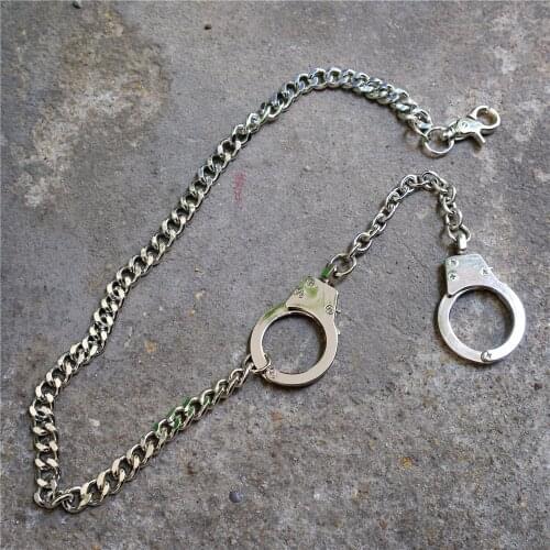 Long woman Mens Metal Wallet Belt Chain Rock Punk Trousers Hipster casual Pant jeans Keychain Silver Ring Clip Keyring BL72