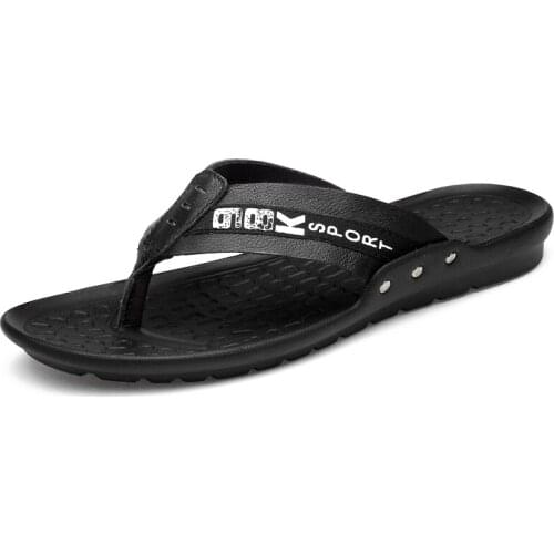 Chancla beach leather verano man flops 2020 big for de men sandali para genuino ritable piscine heren cuero teenslippers playa