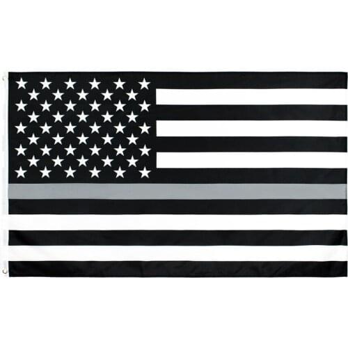 90x150 cm united states of american Line thin grey Correction Officer Law Enforcement flag For Decoration