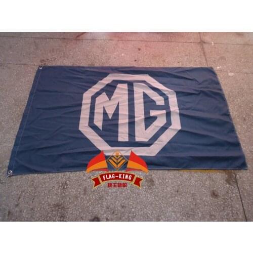 For MG green car brand logo flag ,free shipping,90X150CM size polyester,flag king,MorrisGarages banner,Automobile Exhibition
