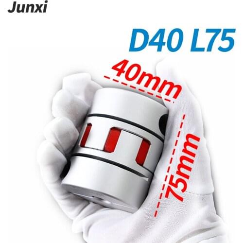 GS GR19 Three Jaw D40L75 Coupler Aluminium Plum Flexible Shaft Coupling Motor Connector CNC Flexible Coupler 10 12 14 15 16-22mm