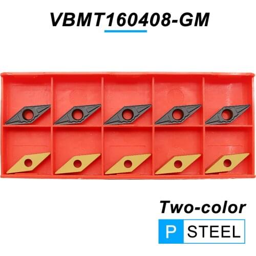 10PCS VBMT160408 GM PC4225 Carbide Insert High Quality CNC Lathe Tools Turning Tool VBMT 160408 Blade CNC Cutting Tool For Steel