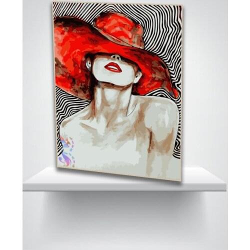 DIY Painting By Numbers People Sexy Lips Beautiful Woman Coloring Picture Acrylic Paint Home Decor Hand Painted On Canvas