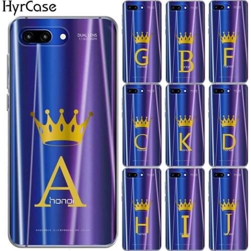 Crown 26 English Name Letters Custom New Soft TPU Phone Case Cover For Huawei Honor 10 20 Lite 10i 9X Pro 8X Y5 2018 Y9 2019