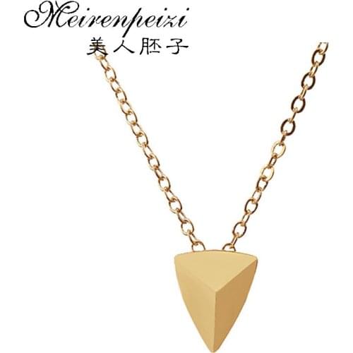 Tiny Triangle Pendants Necklaces For Women Girl Geometric Layering Clavicle Chain Jewelry Gift Delicate Necklace