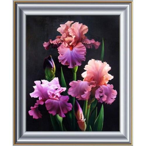 Hot Square/round Cross Stitch Embroidery Flower Plant Home Decor Diamond Painting Moasic Floral Picture By Numbers Sale