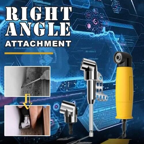 Angled Bit Drill Adapter Kit Hex Shaft Screwdriver Power Drill Bit Extension Corner Device + Screwed Joint