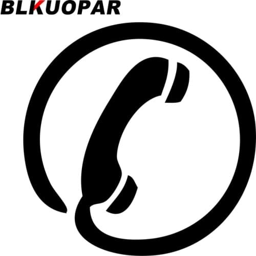 BLKUOPAR for Telephone Icon Car Stickers Sunscreen Occlusion Scratch Decals Bumper Refrigerator Decor Car Door Protector