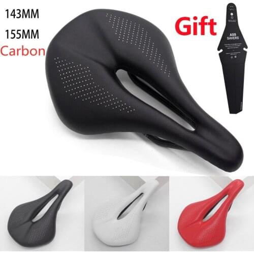 2021 NEW Pu+carbon fiber saddle road mtb mountain bike bicycle saddle for man cycling saddle trail comfort races seat red white
