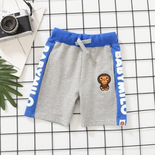 New Kids Boy Girls Cartoon Animal Pant Blue And Red Back Pocket Cool Summer Short Pants Children Hip Hop Pant