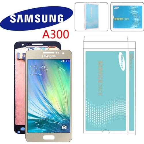 Original 4.5'' AMOLED LCD For SAMSUNG Galaxy A3 2015 A300 A300F A300H LCD Display With Touch Screen Digitizer Replacement Parts