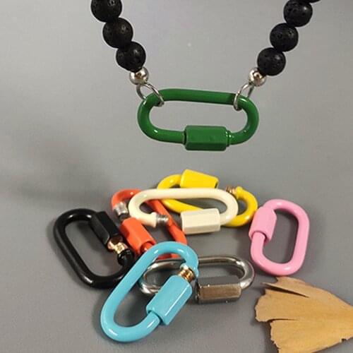 Retro fashion black stone necklace colorful spiral buckle pendant accessories man simple neck jewelry choker 2020 new design